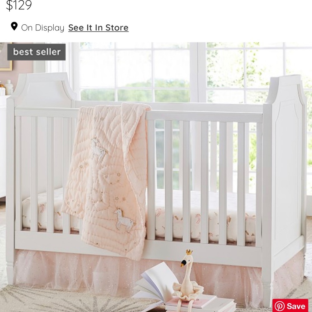 Shimmer Tulle Crib Skirt